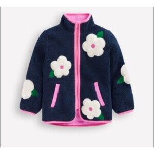 Mini Boden Girl's / Kids' Fleece Long Sleeve Jacket size 7/8Y GUC